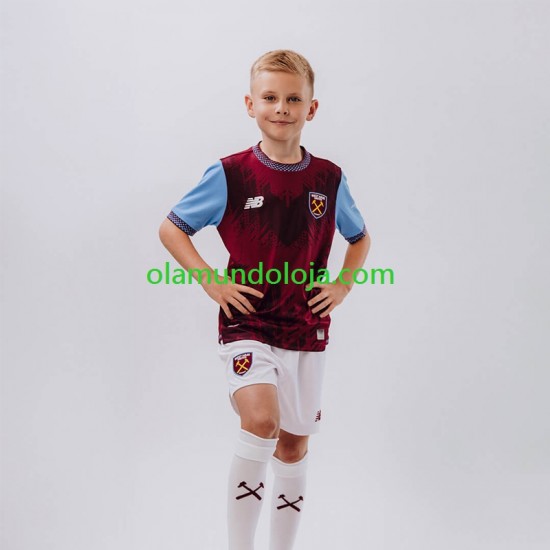 Camisola West Ham United Criança Equipamento Primeiro 2026-2027 Manga Curta